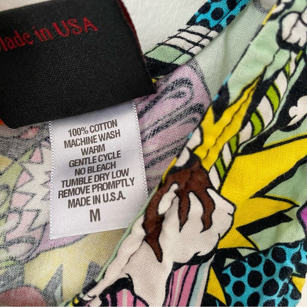 ModCloth Folter Good Enough To Eat Fit Flare Colorful Graphic Print Dress Medium - Picture 8 of 9